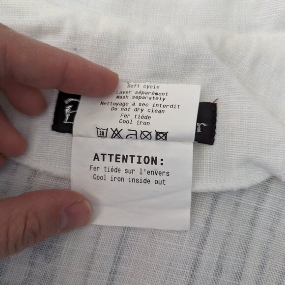 Beautiful linen white jacket with a grey print and a zipper - Picture 10 of 10